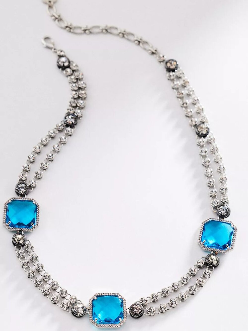 Anthropologie Multi Crystal Stone Necklace